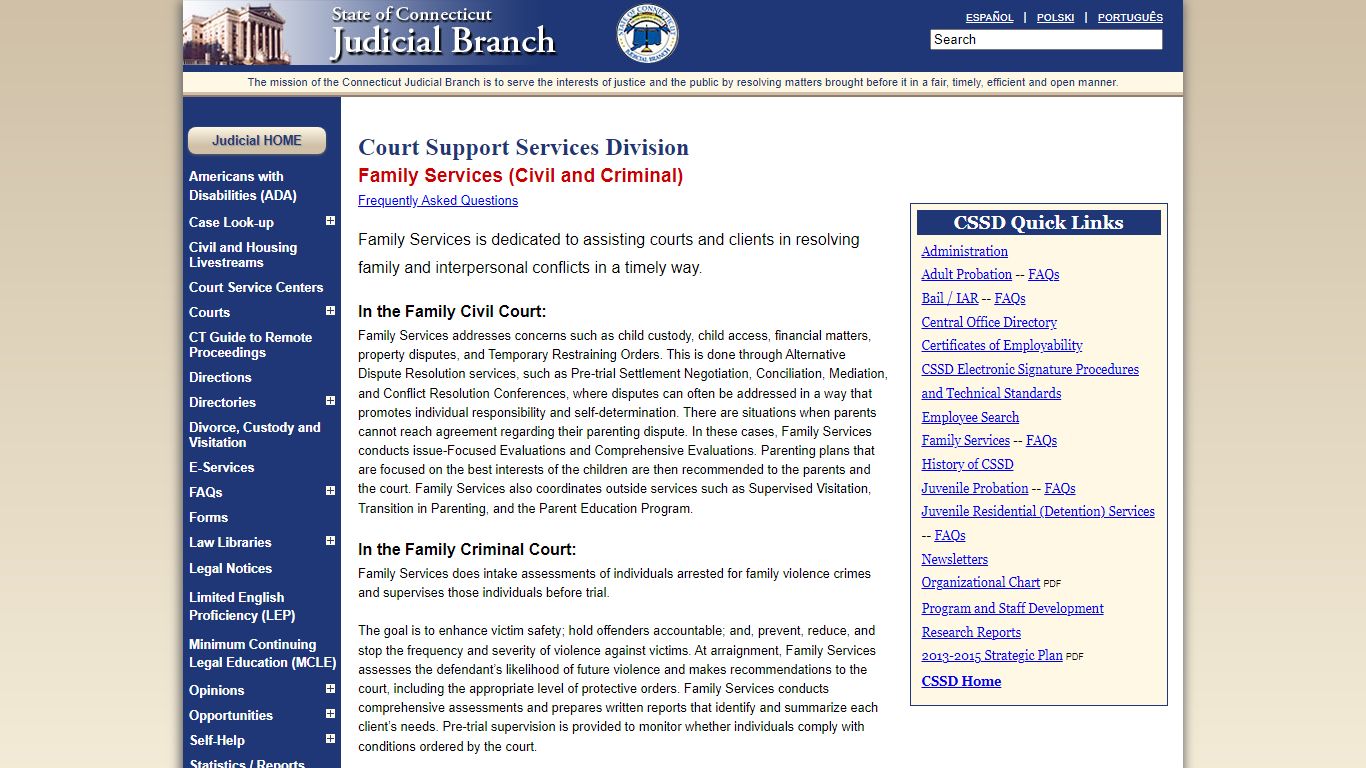 Family Services - CT Judicial Branch